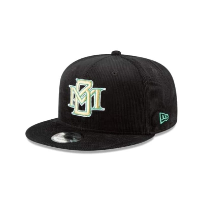 Milwaukee Brewers Gorra | New Era MLB Corduroy 9fifty Snapback Cap Mexico - Negros